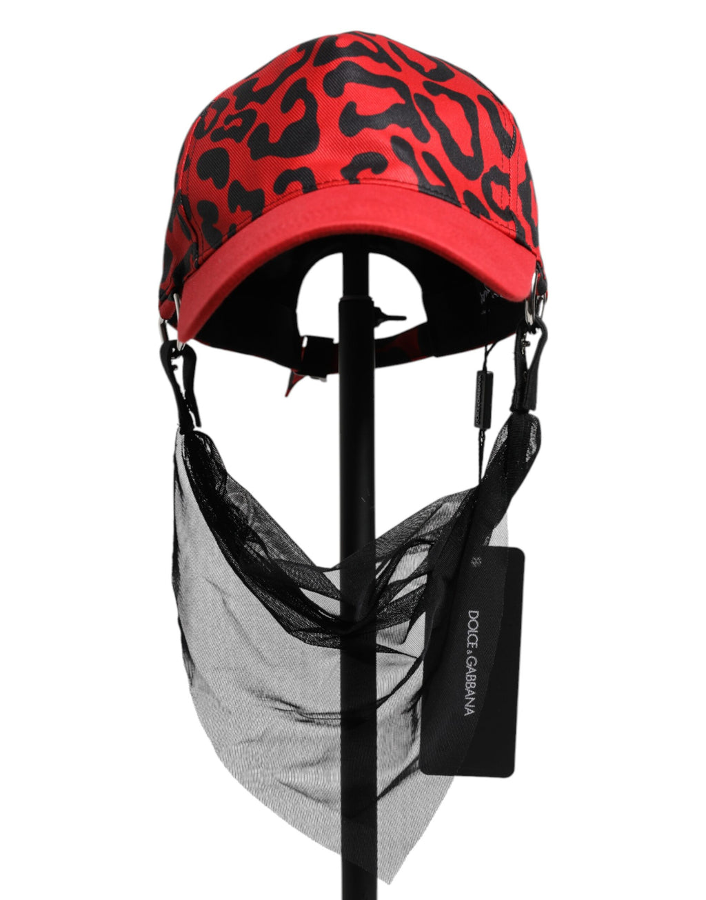 Casquette de baseball rouge en coton à 6 panneaux pour femme