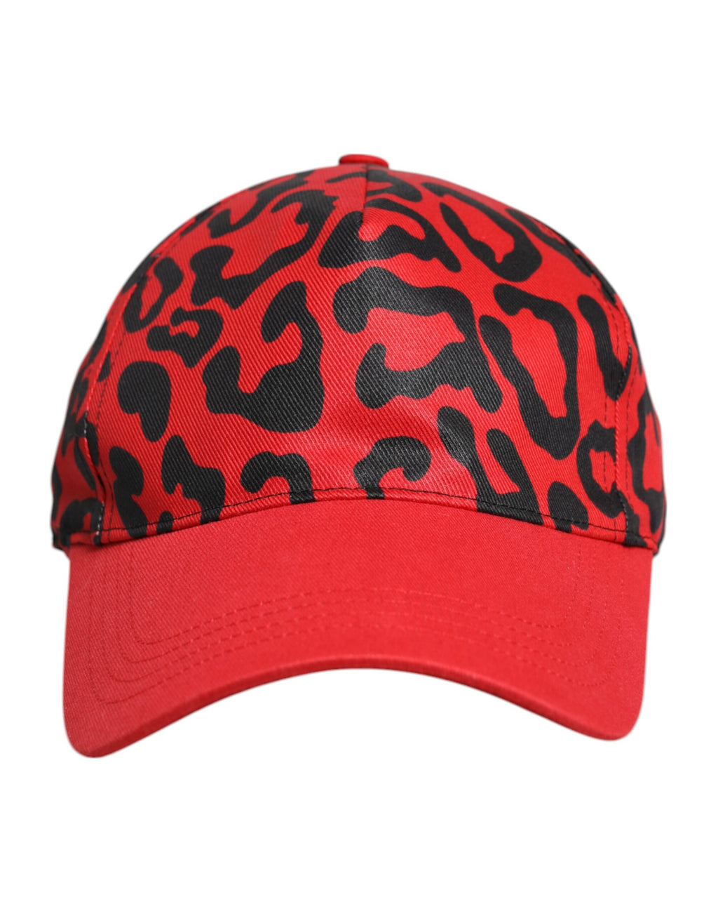 Casquette de baseball rouge en coton à 6 panneaux pour femme
