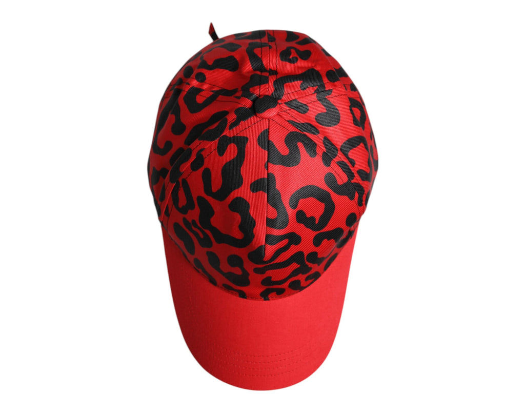 Casquette de baseball rouge en coton à 6 panneaux pour femme