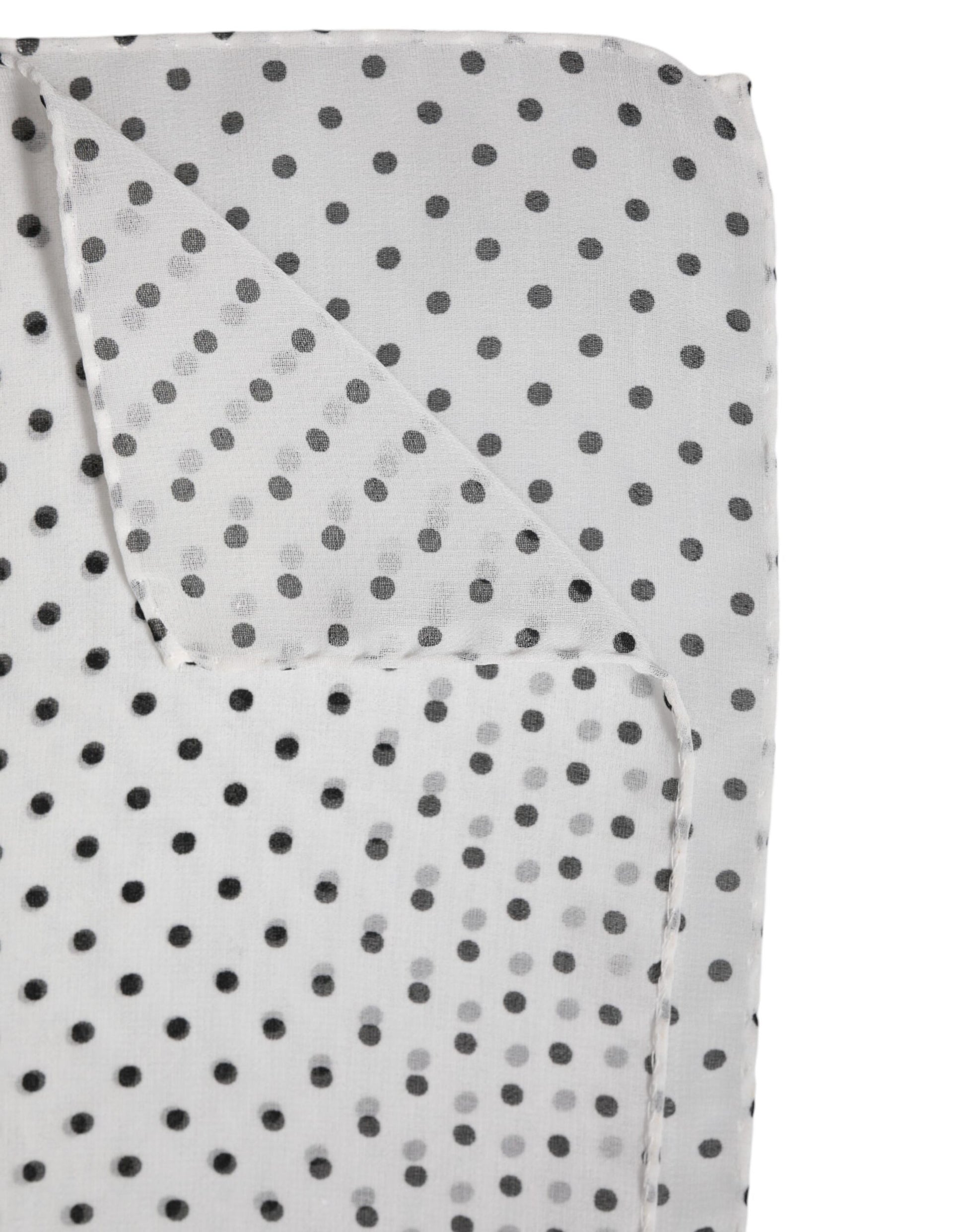 White Polka Dots Polyester Wrap Shawl Scarf