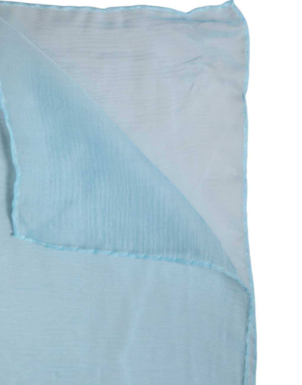 Écharpe rectangulaire en soie bleu clair