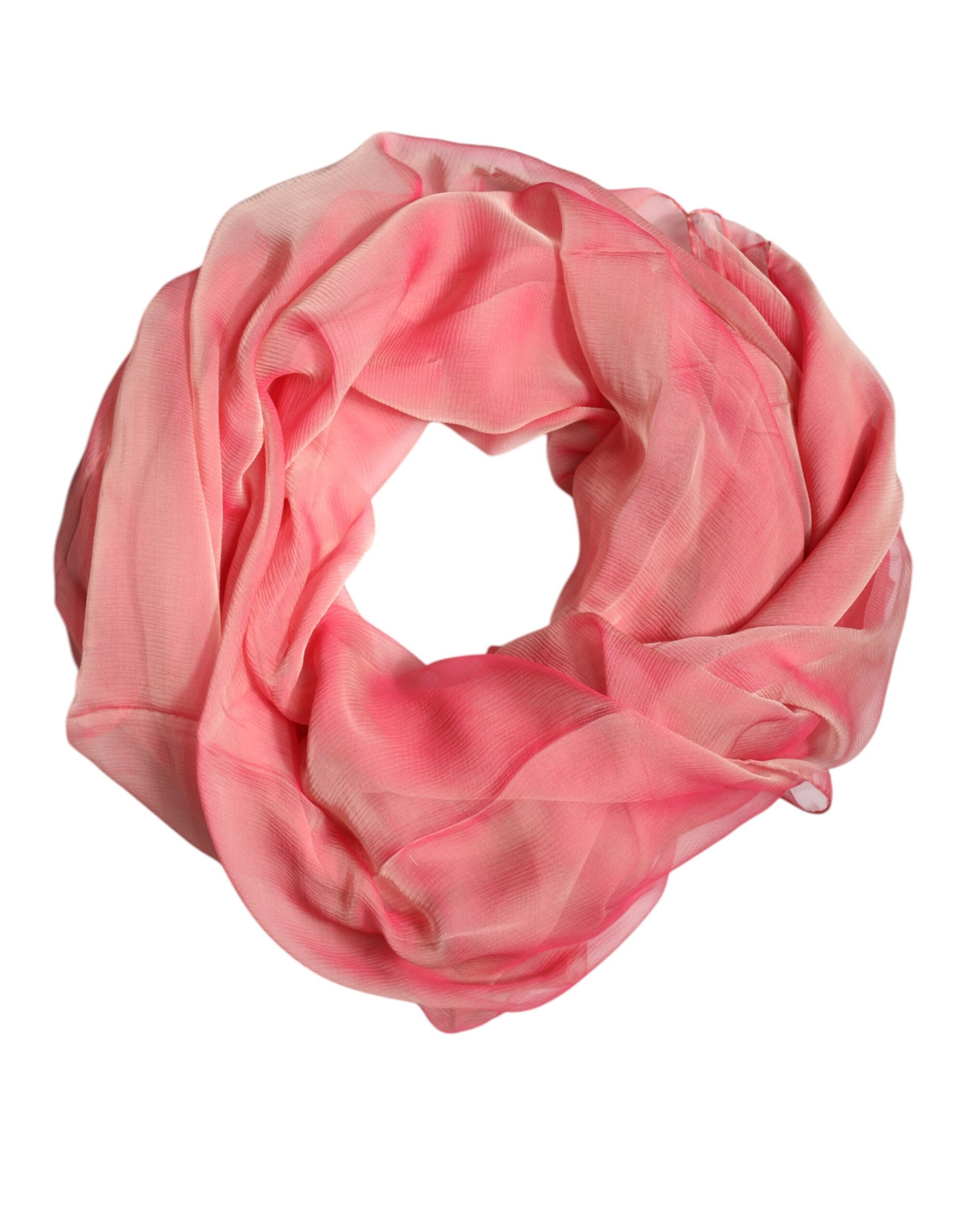 Écharpe rectangulaire en soie rose pour femme