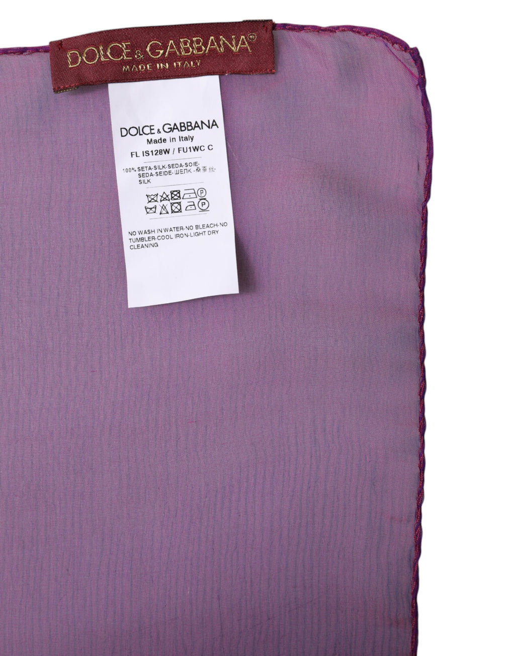 Écharpe rectangulaire en soie violette