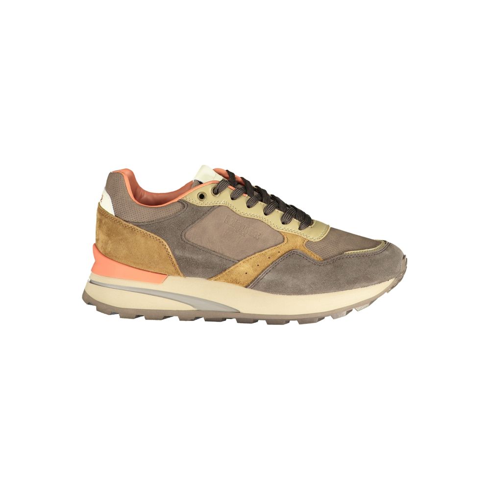 Marrone Polyurethane Men Sneaker