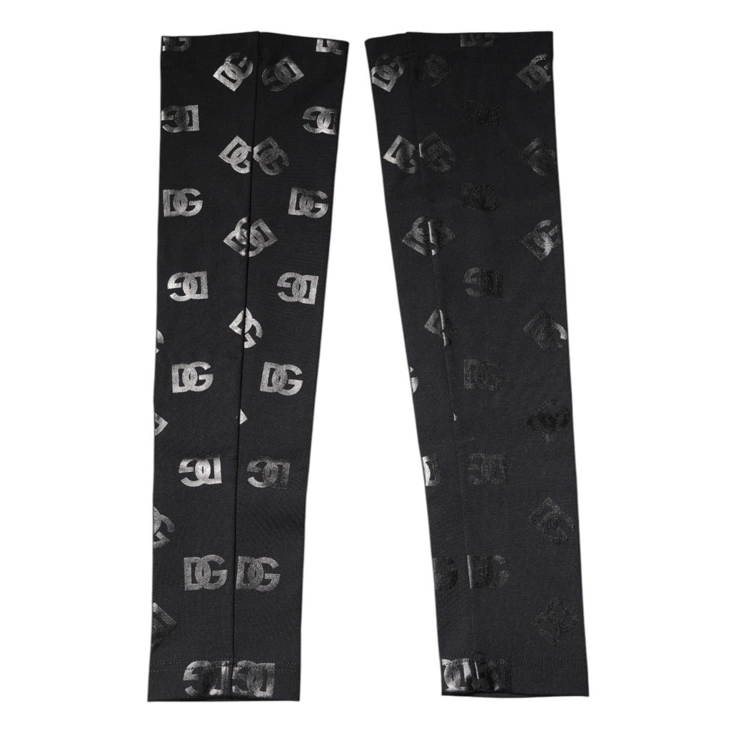 Manches en laine extensible à monogramme DG Logo noires