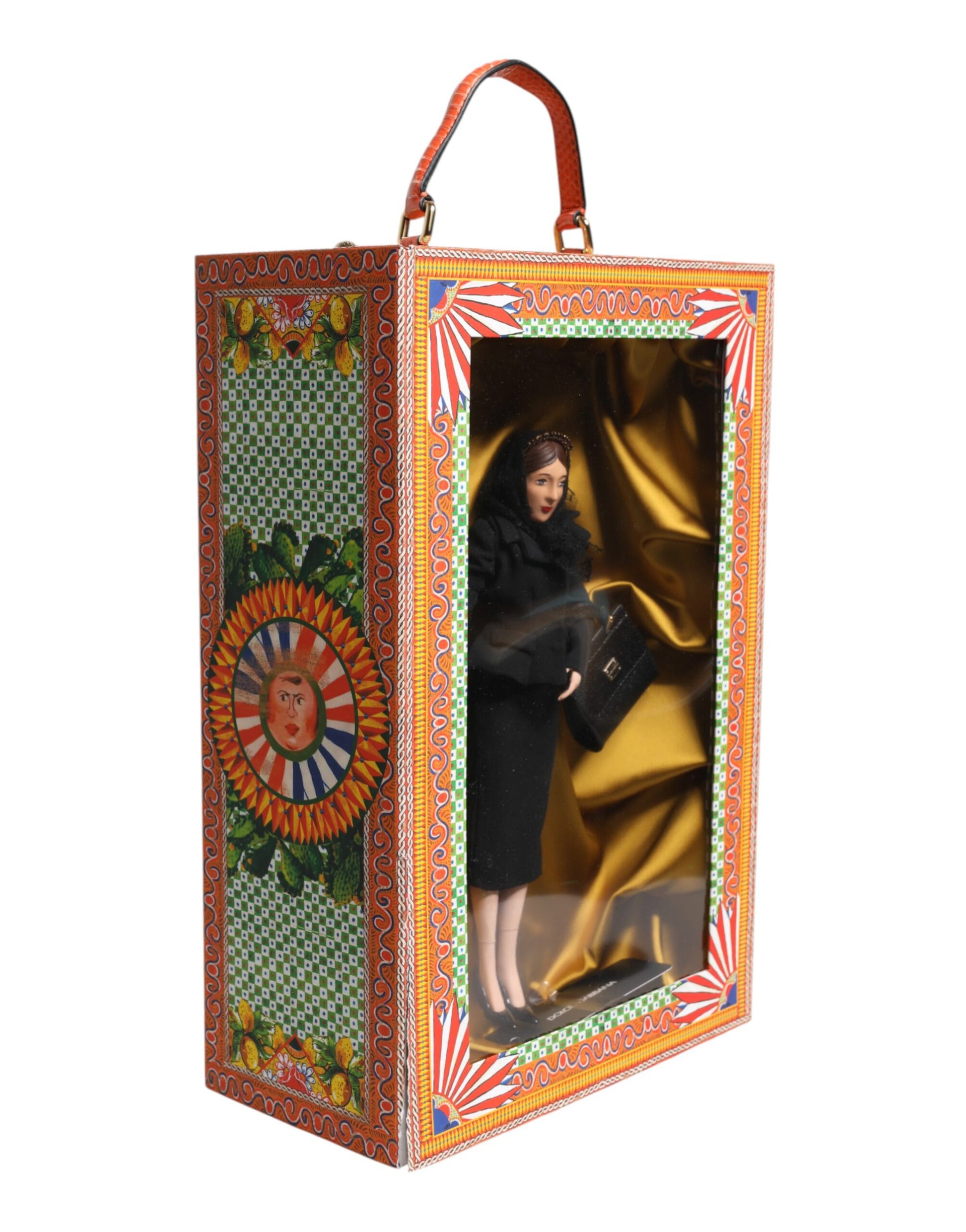 Black Dress Ceramic Porcelain Fashion Leather Sicily Dolls