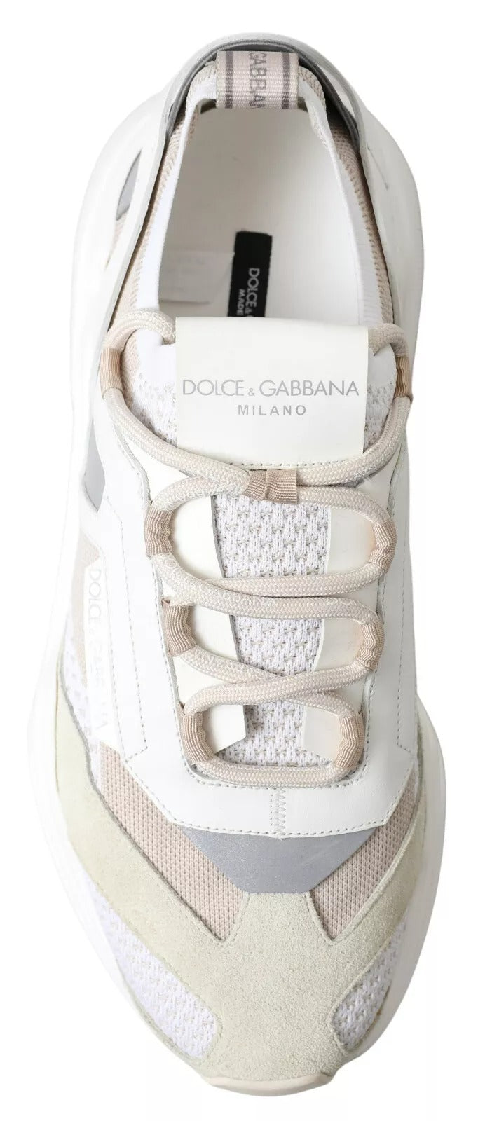 Sneakers White Beige Leather Sport DAYMASTER Shoes