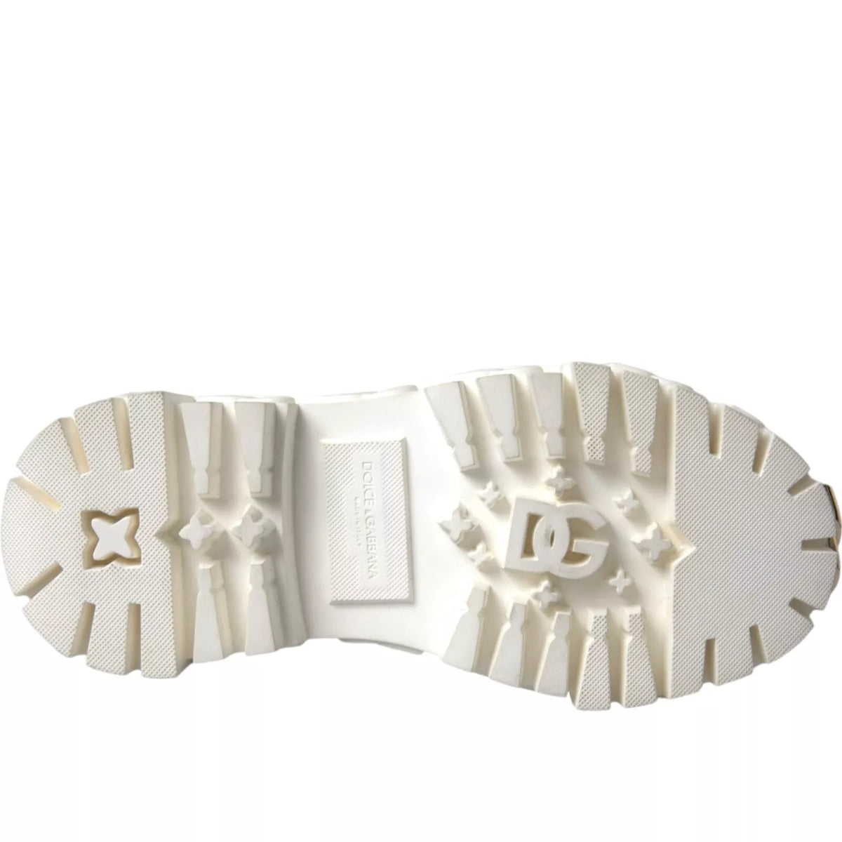 Bottes de cheville en cuir blanc avec logo en caoutchouc