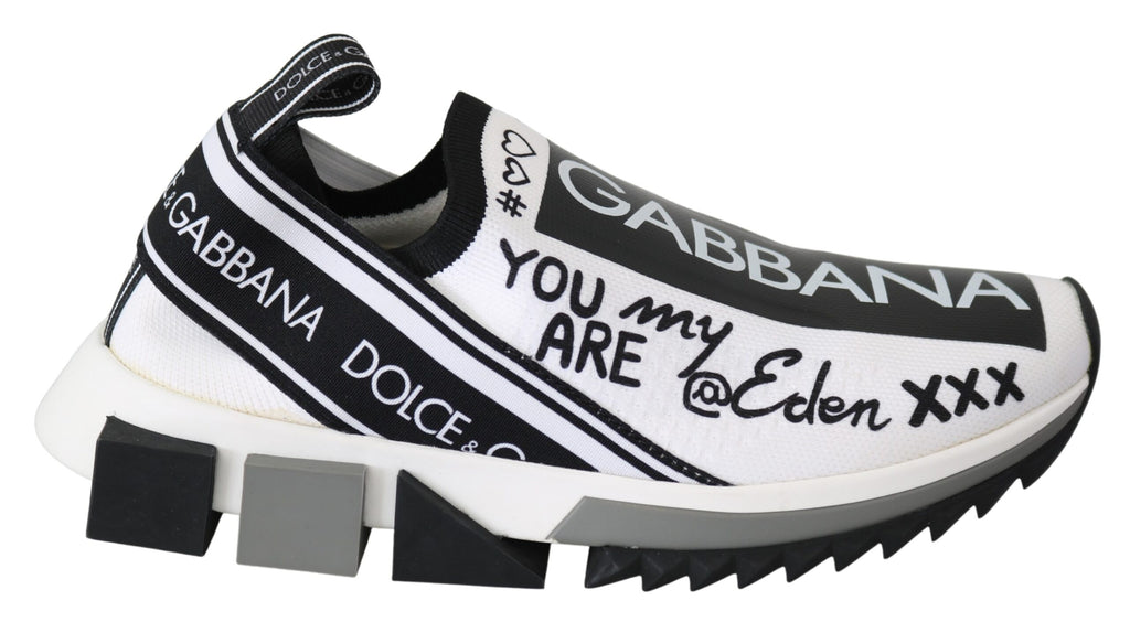 White Black Slip On Sorrento Sneakers