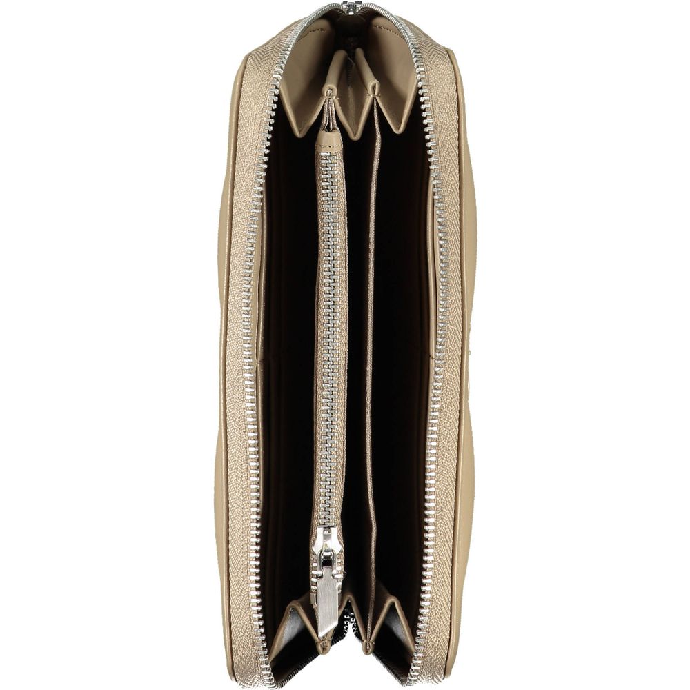 Beige Polyester Women Wallet