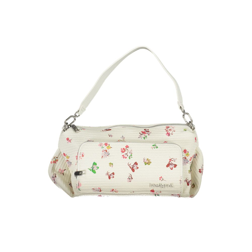 White Polyurethane Women Handbag