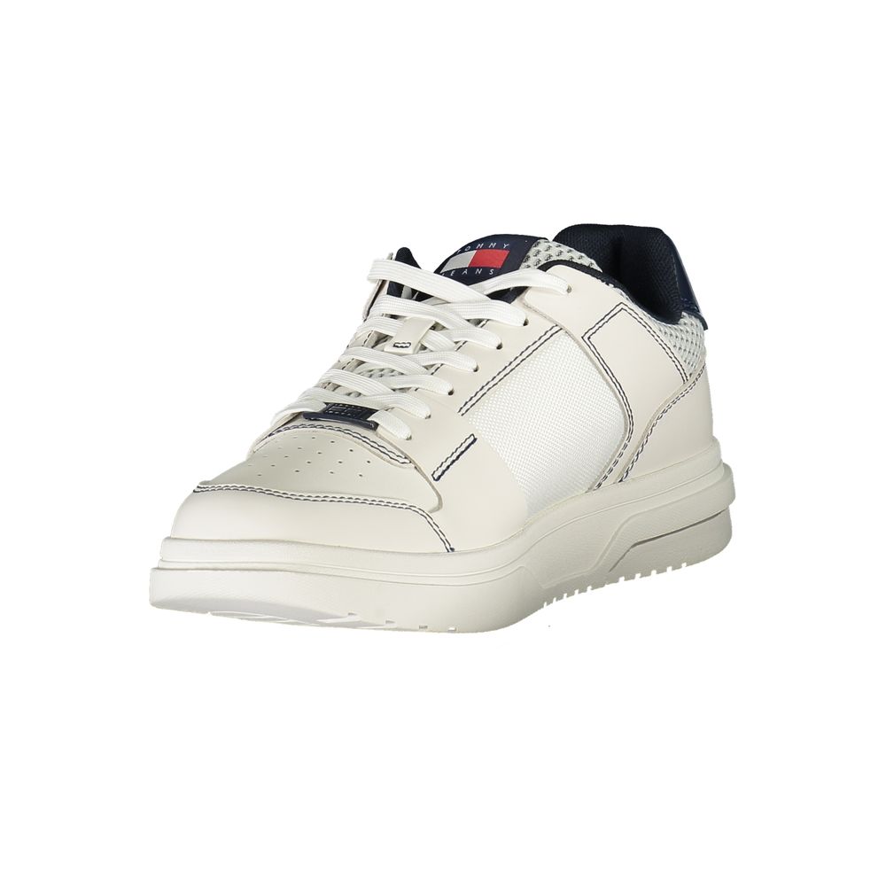 Blue Polyurethane Men Sneaker