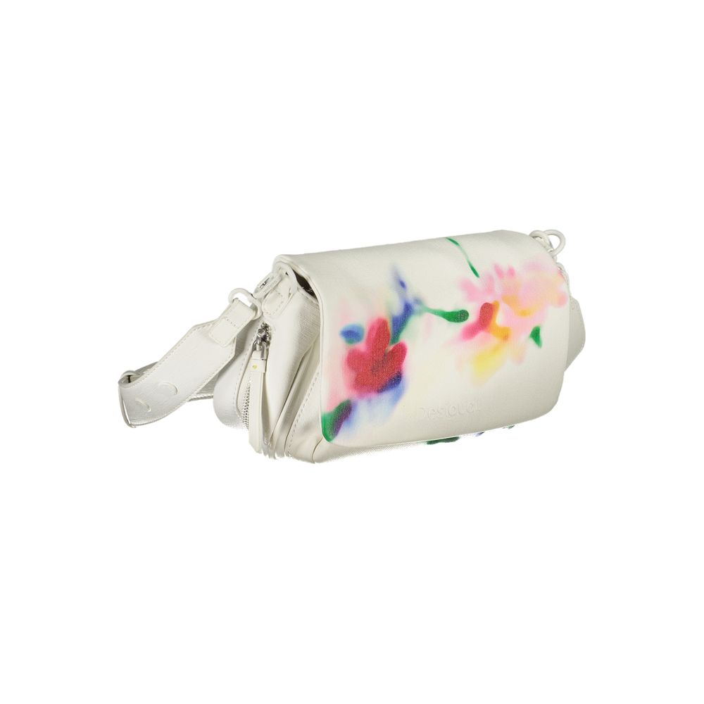 Bianco Polyurethane Women's Shoulder Bag