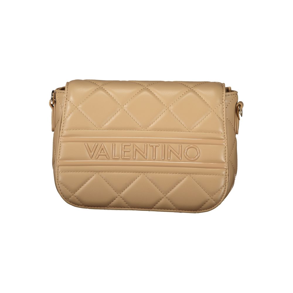 Beige Polyurethane Women Handbag