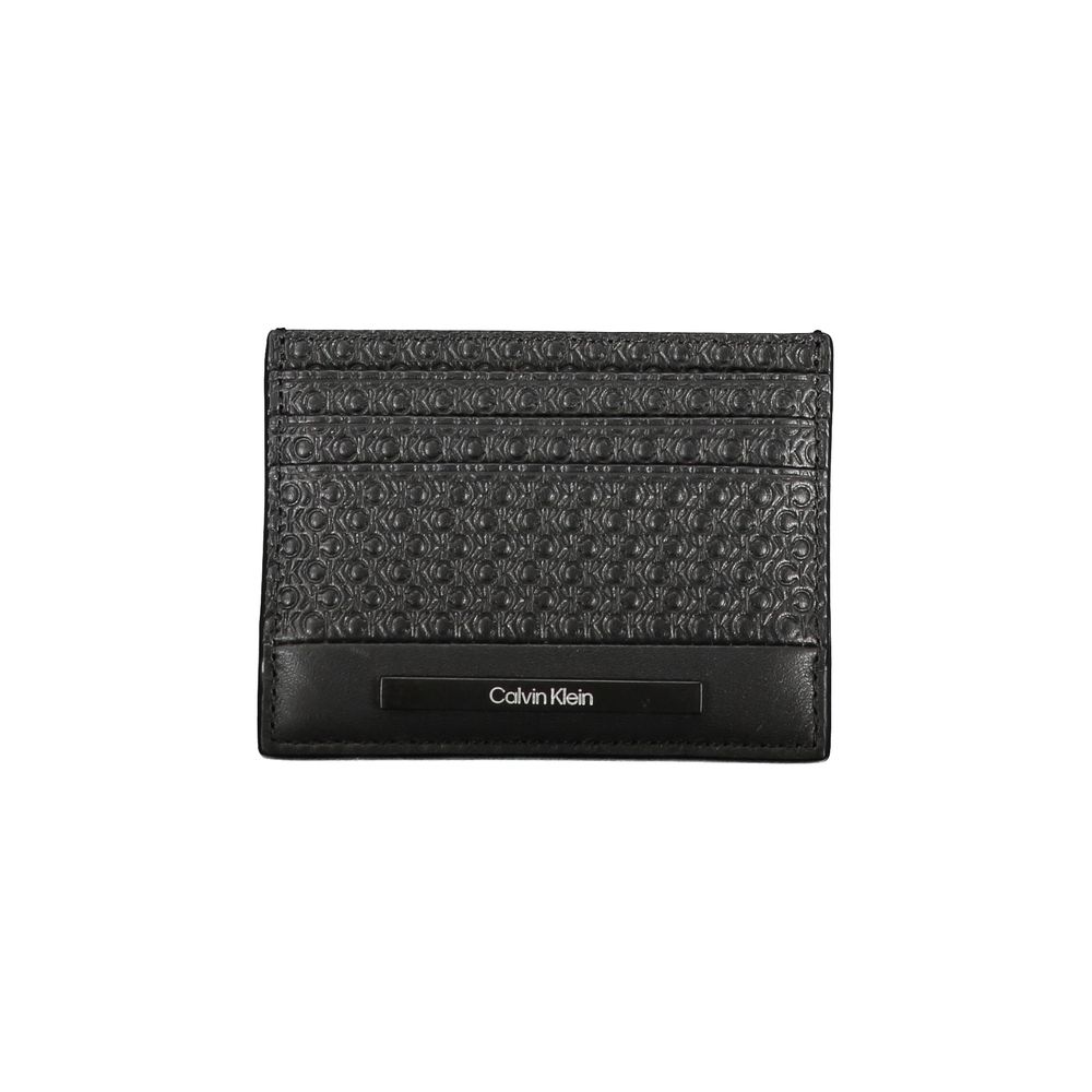 Black Polyurethane Men Wallet