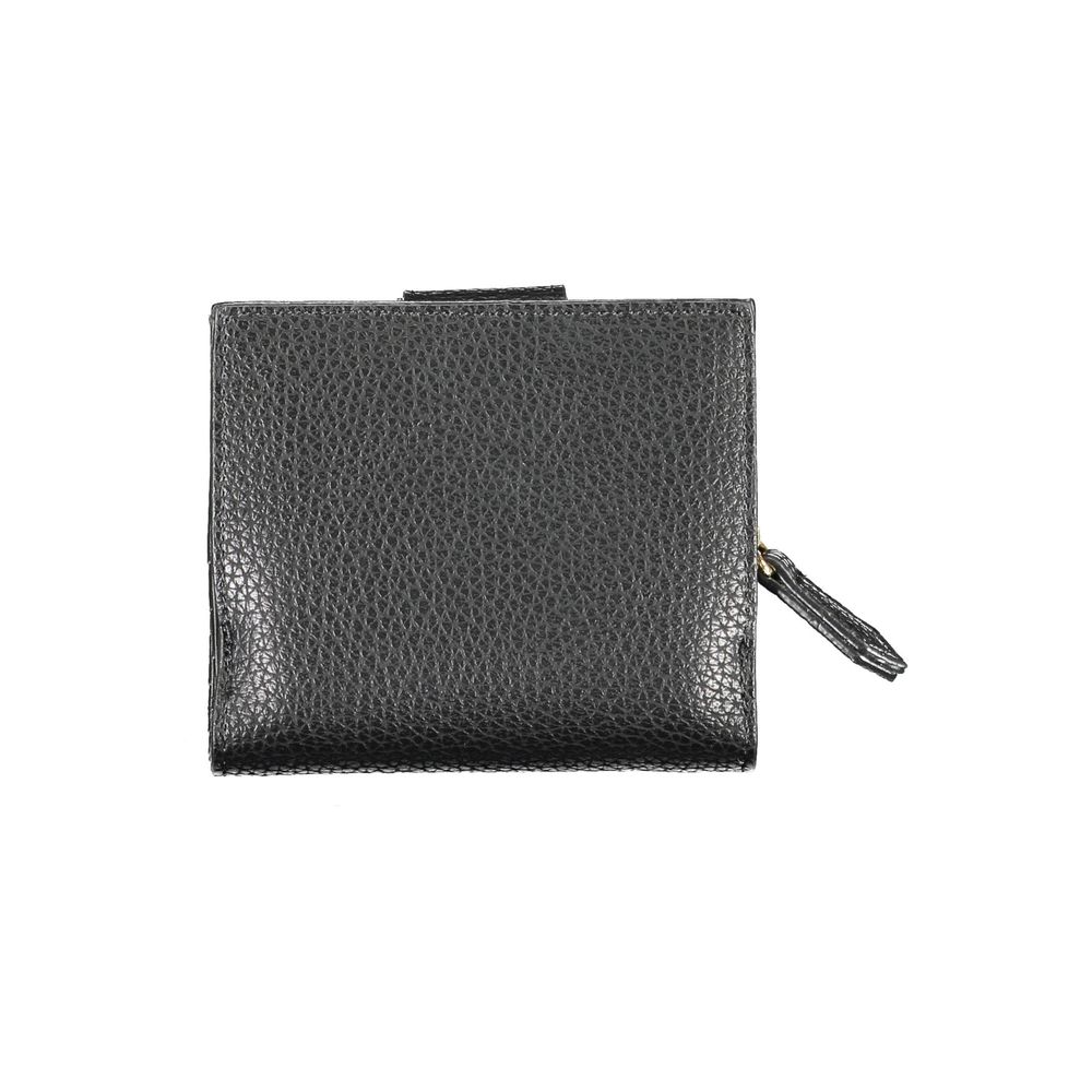 Black Polyurethane Women's Wallet