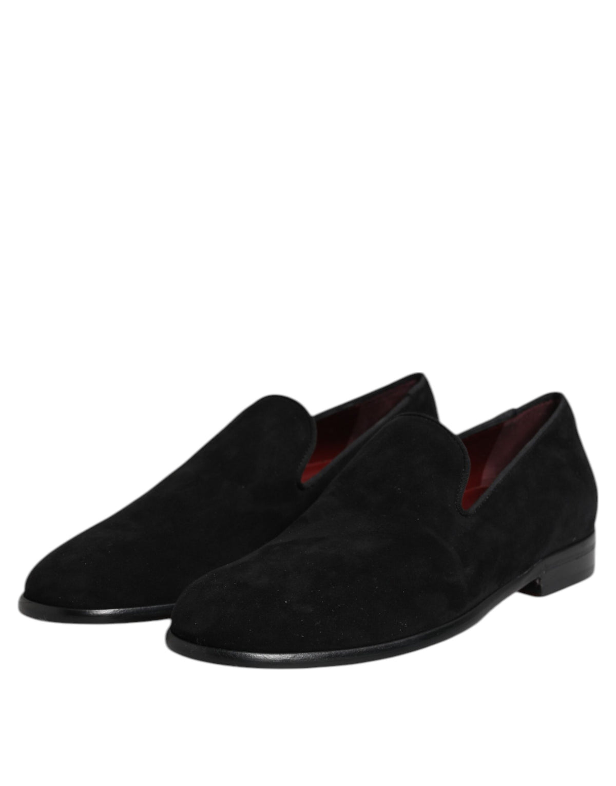 Chaussures habillées noires en daim à enfiler