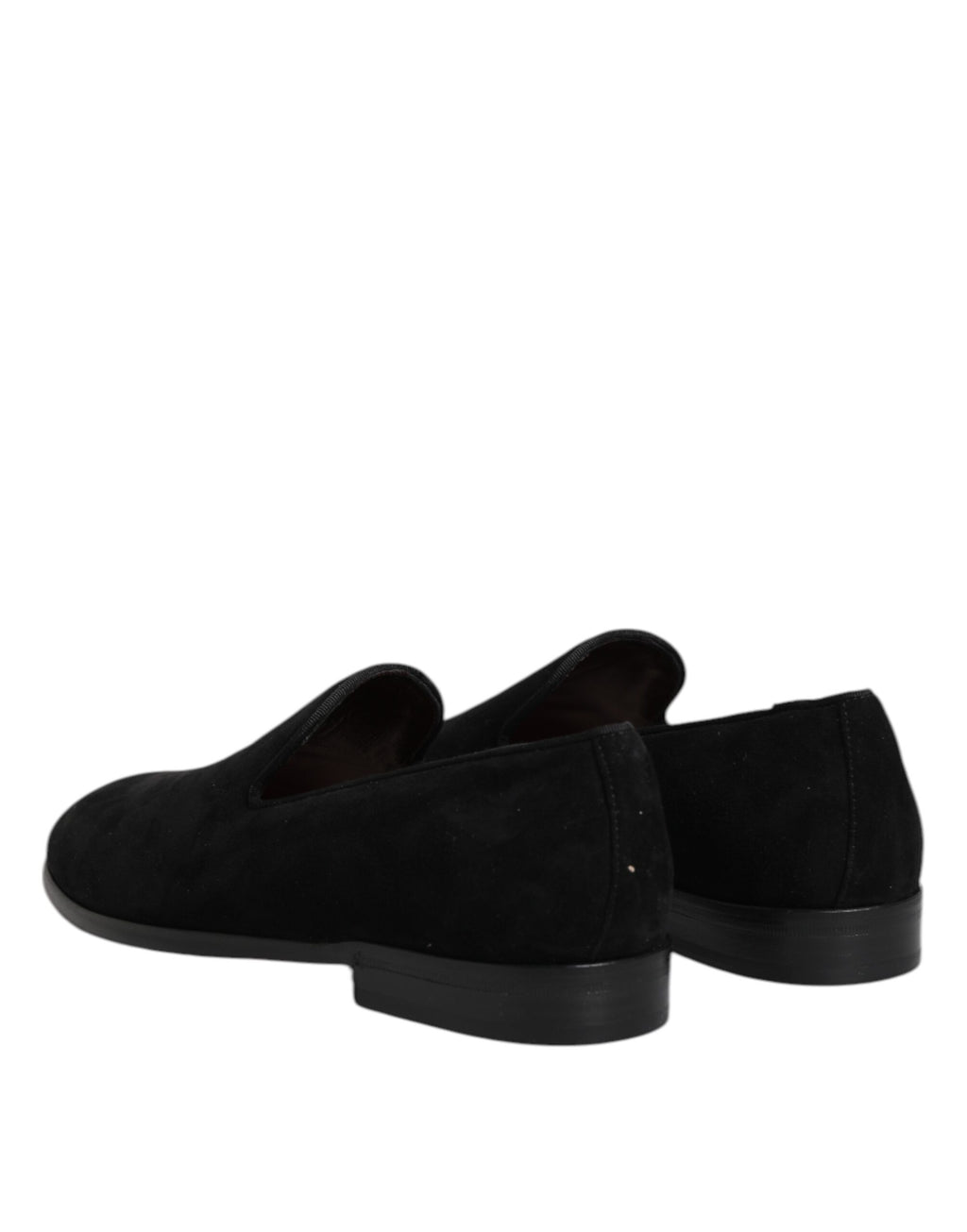 Chaussures habillées noires en daim à enfiler
