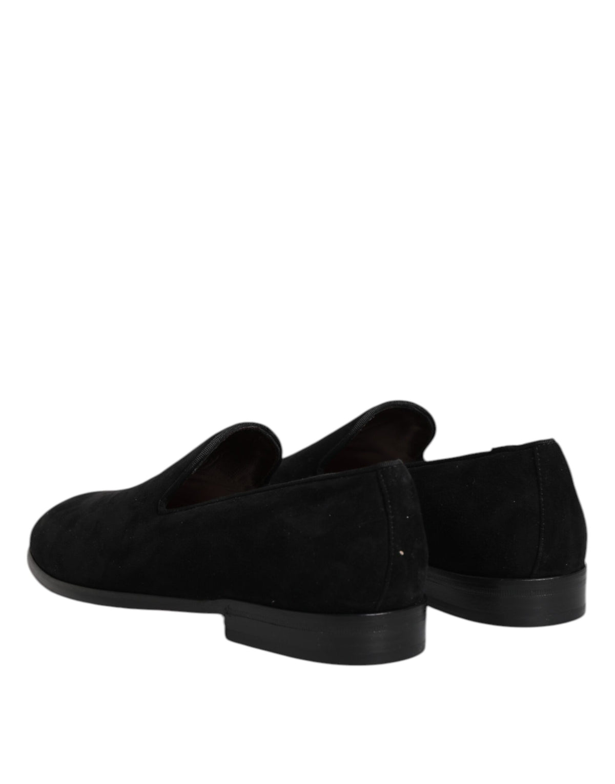 Chaussures habillées noires en daim à enfiler