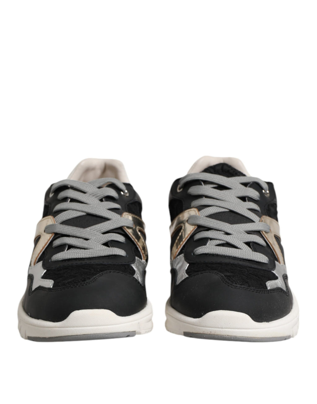 Chaussures de sport basses en cuir et daim multicolores