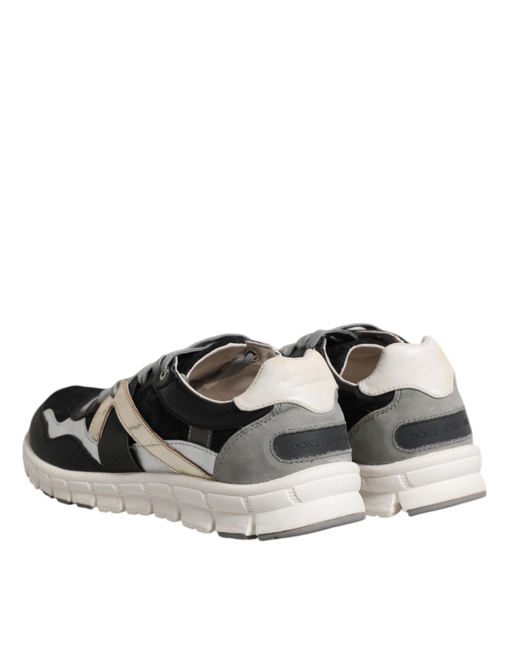 Chaussures de sport basses en cuir et daim multicolores