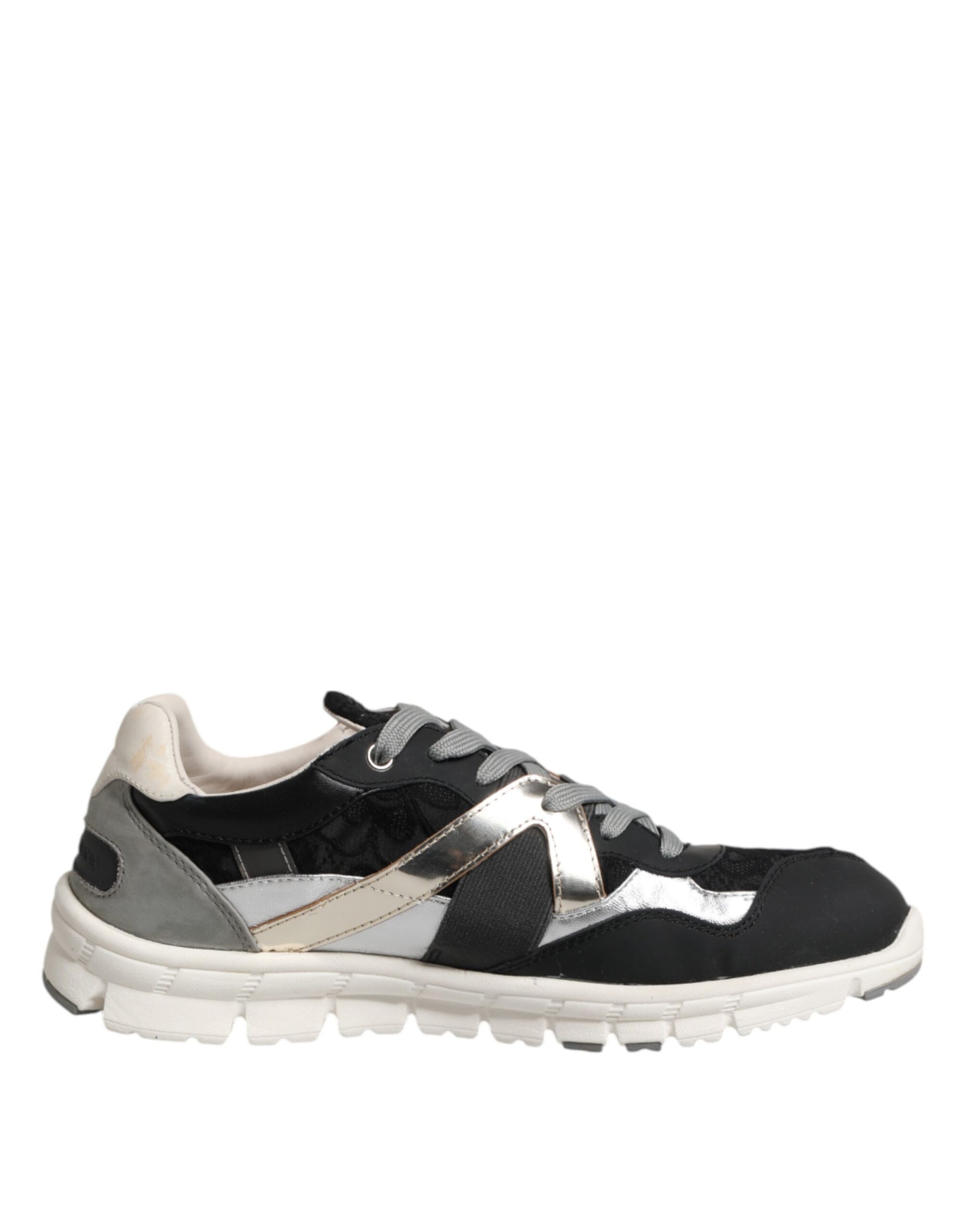 Chaussures de sport basses en cuir et daim multicolores
