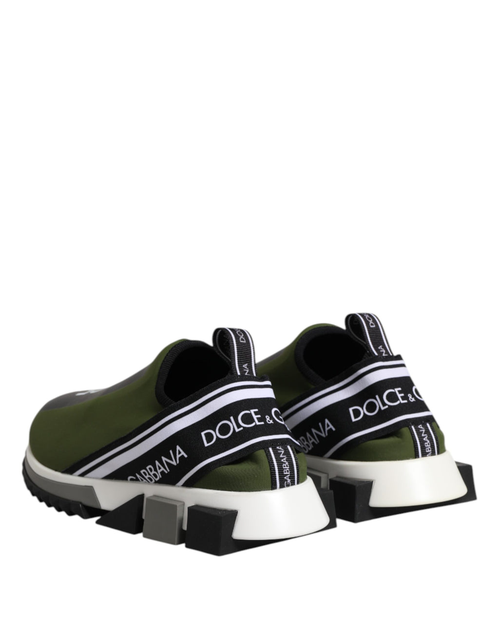 Sneakers Sorrento vertes et noires à enfiler