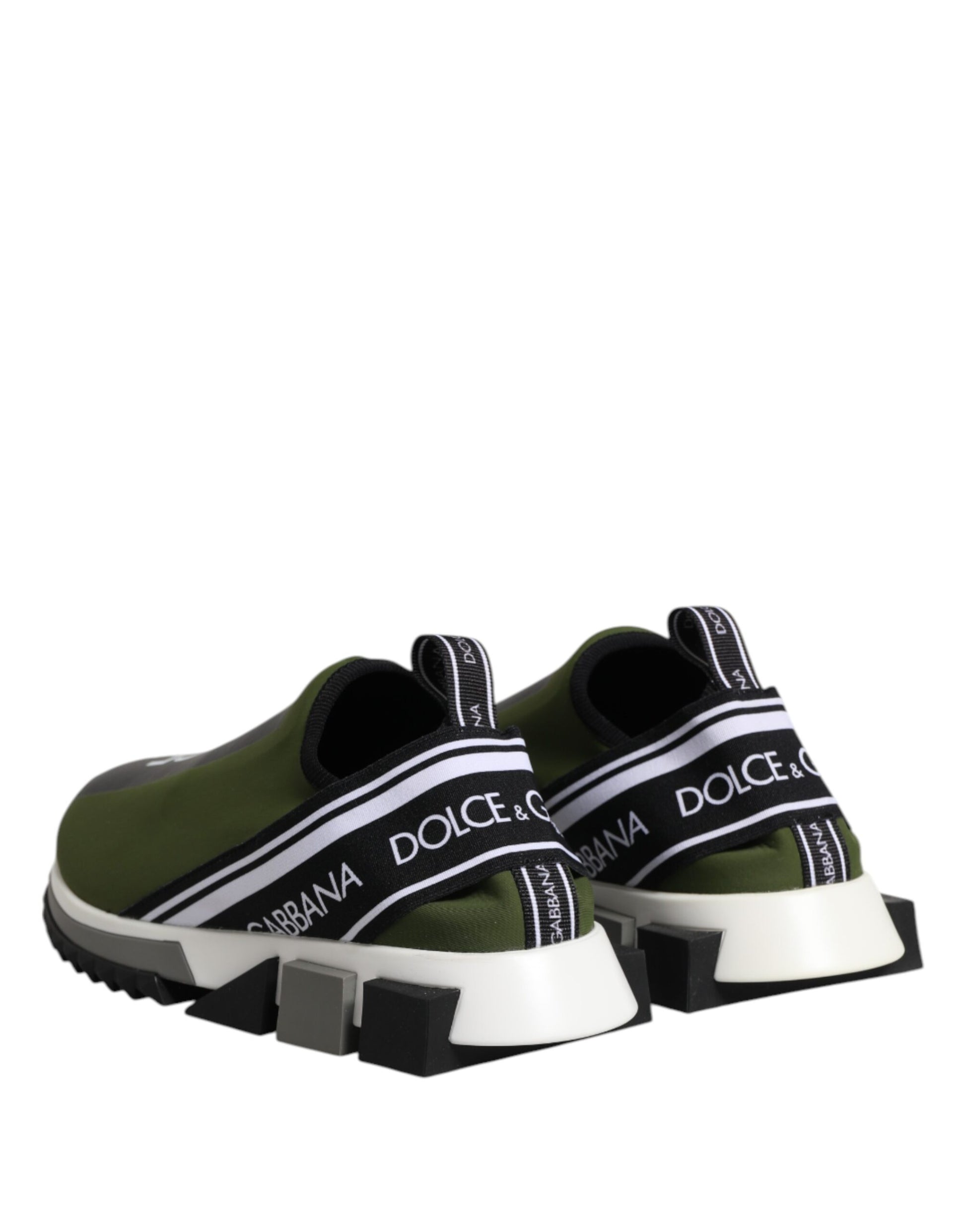 Sneakers Sorrento vertes et noires à enfiler