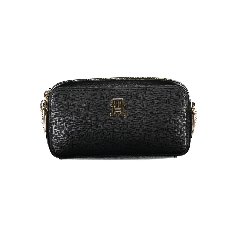 Black Polyurethane Women Handbag