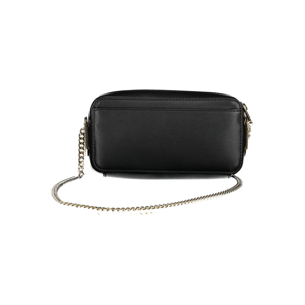 Black Polyurethane Women Handbag