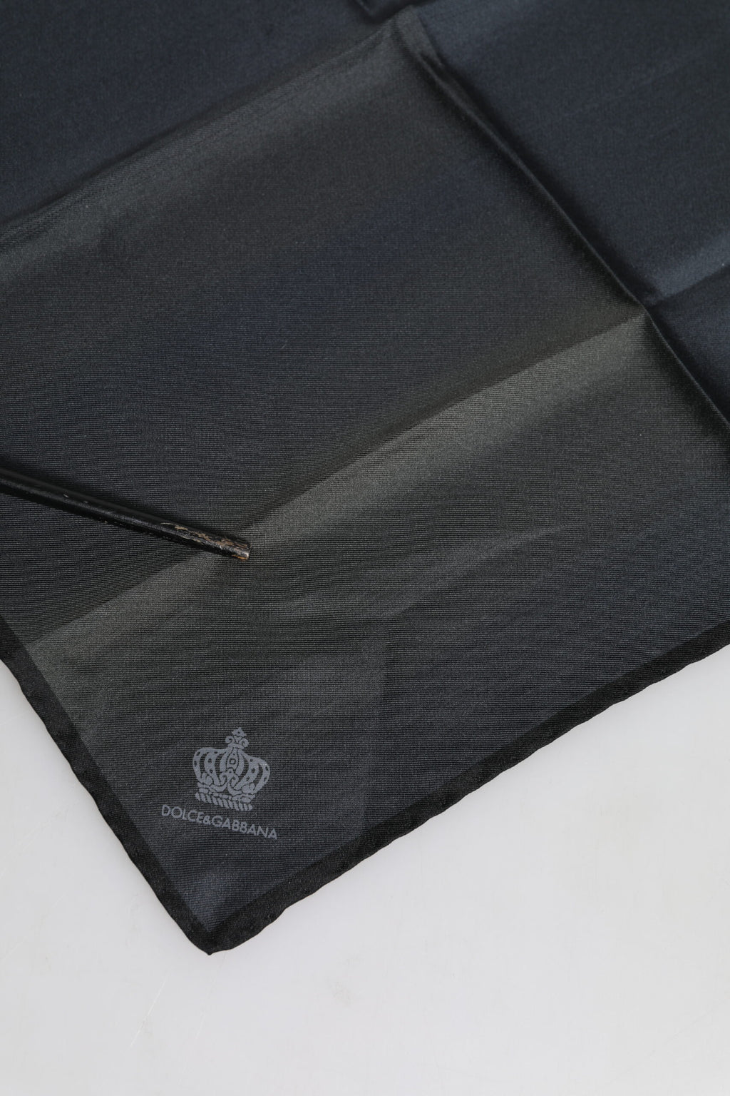 Blue DG Crown Silk Square Men Foulard Scarf