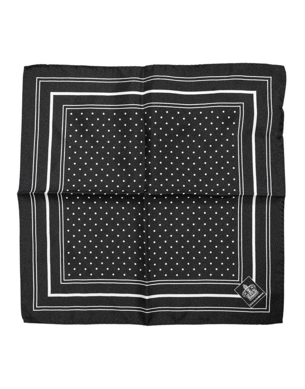 Écharpe foulard homme à pois noir et blanc
