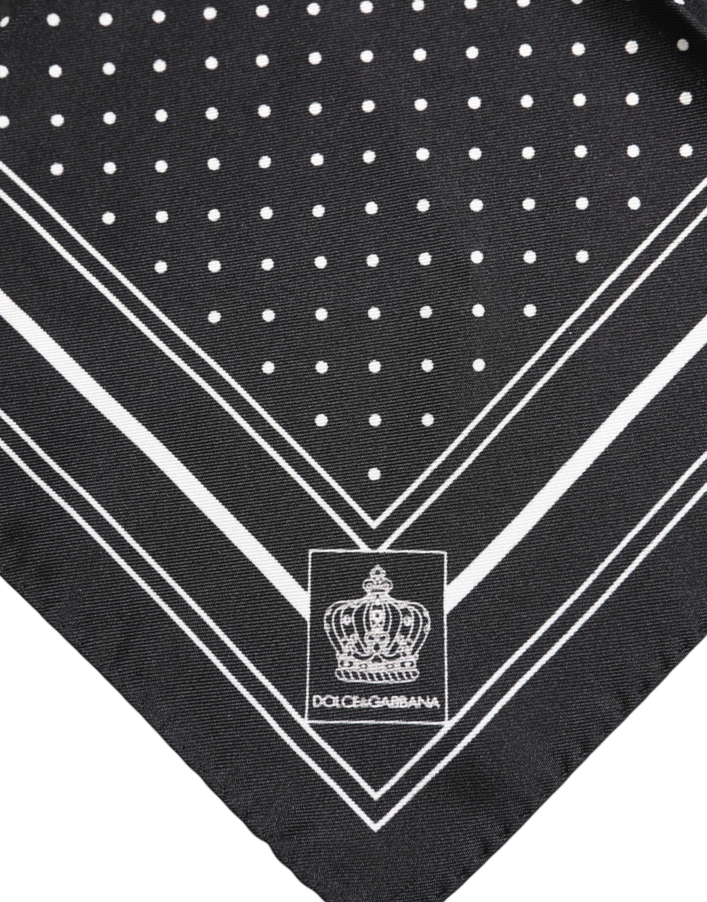 Écharpe foulard homme à pois noir et blanc