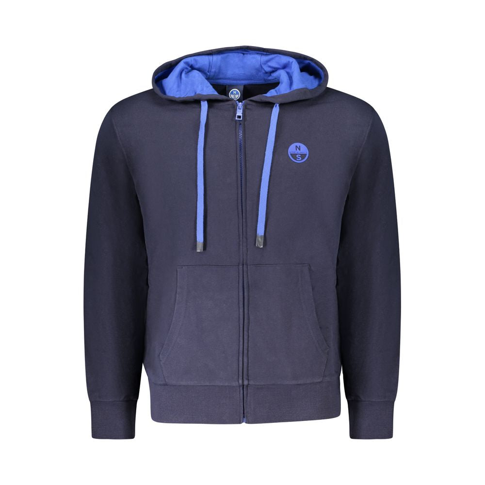 Blue Cotton Men Sweater