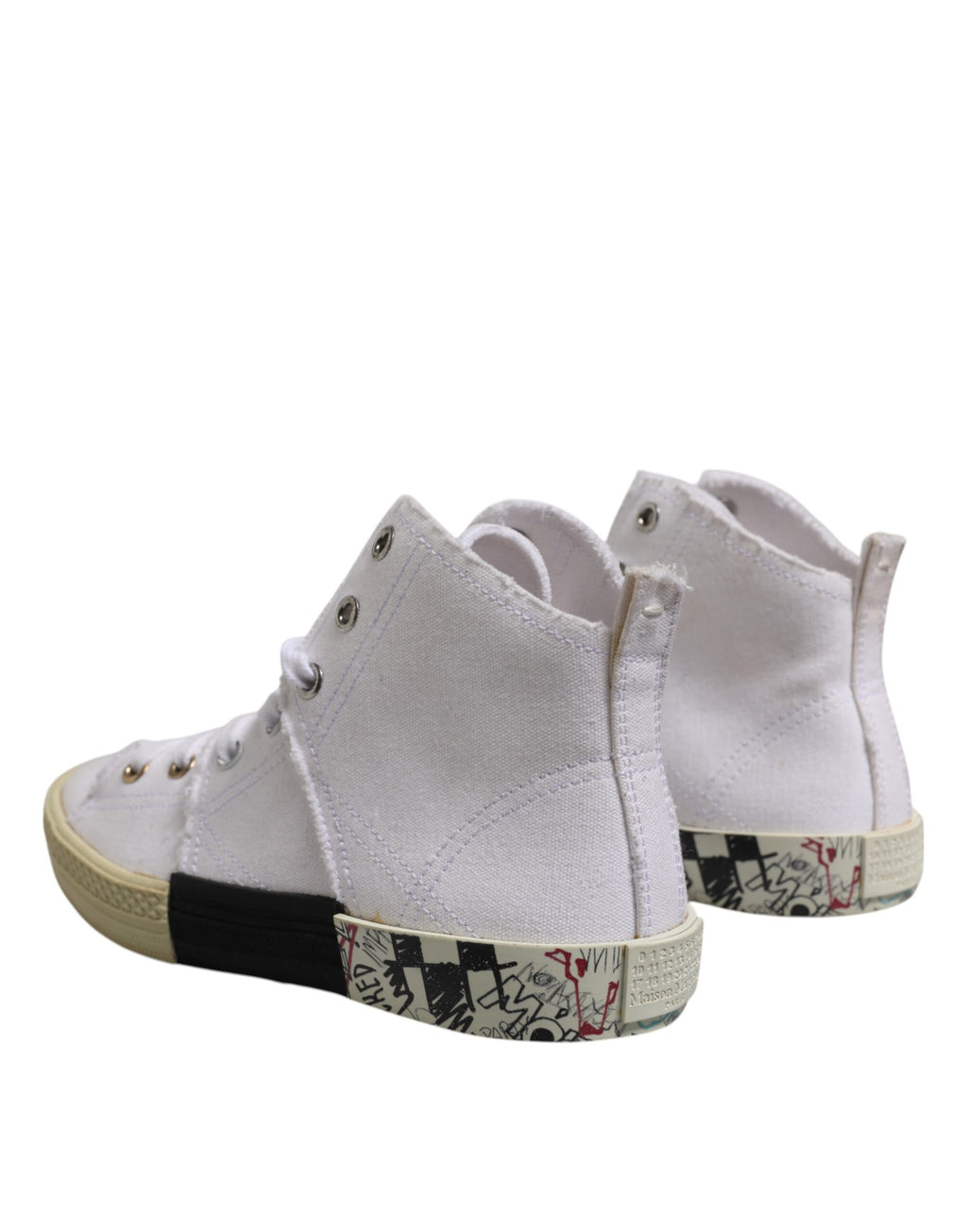 Sneakers blanches à lacets pour femmes, taille mi-hauteur