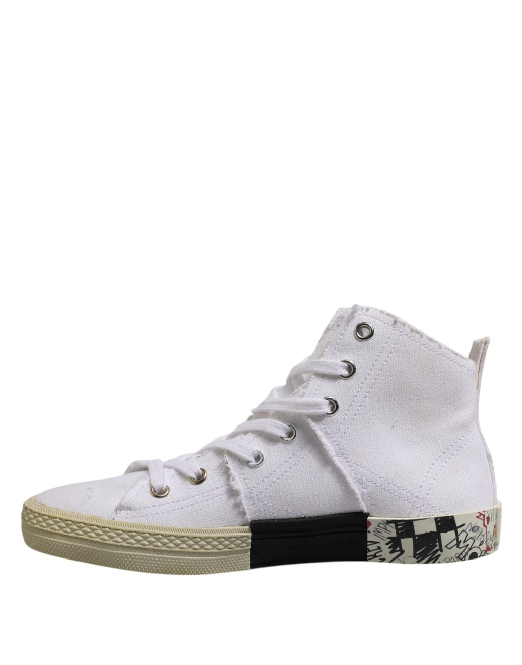 Sneakers blanches à lacets pour femmes, taille mi-hauteur