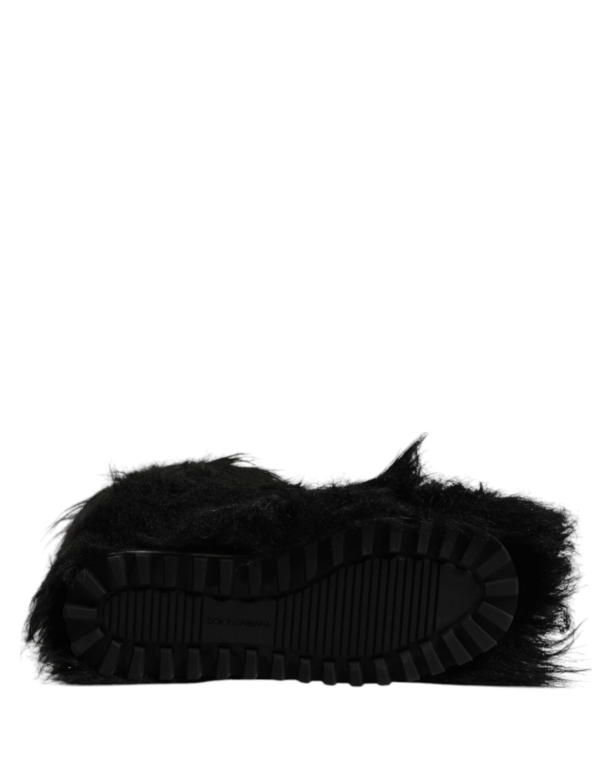 Bottines mi-mollet en fausse fourrure noire