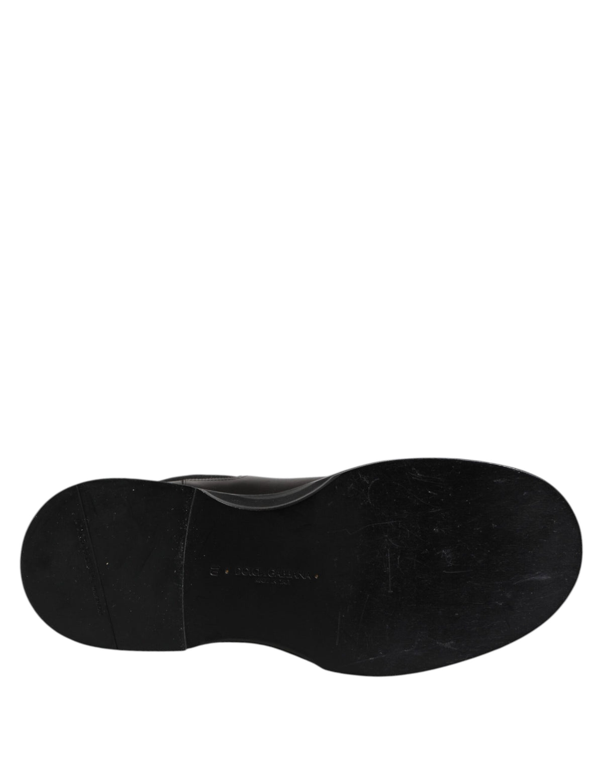 Bottes plates en cuir noir mi-mollet
