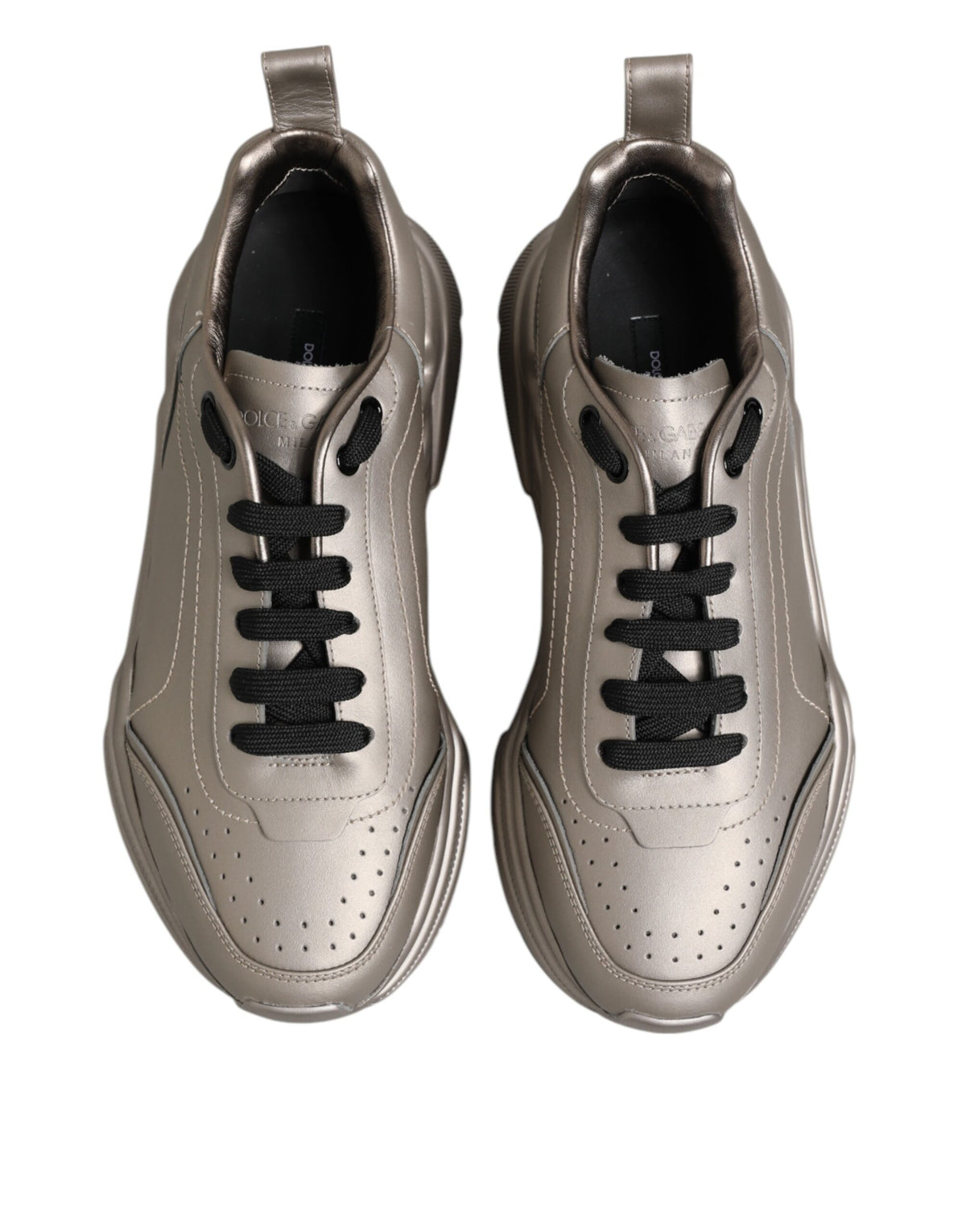 Sneakers en cuir DAYMASTER argentées pour homme