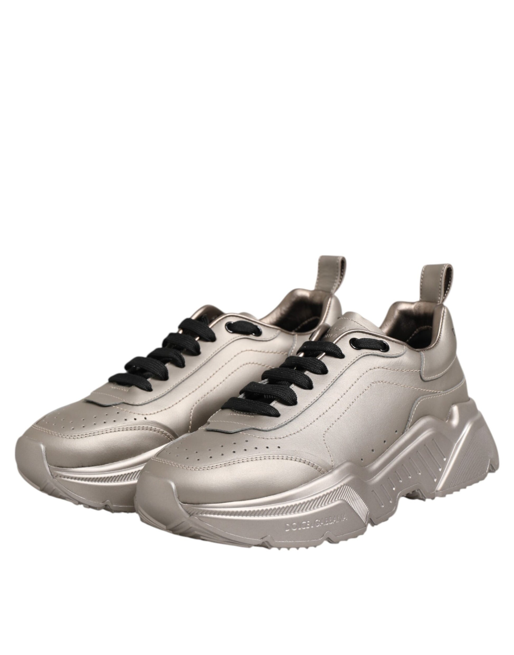 Sneakers en cuir DAYMASTER argentées pour homme
