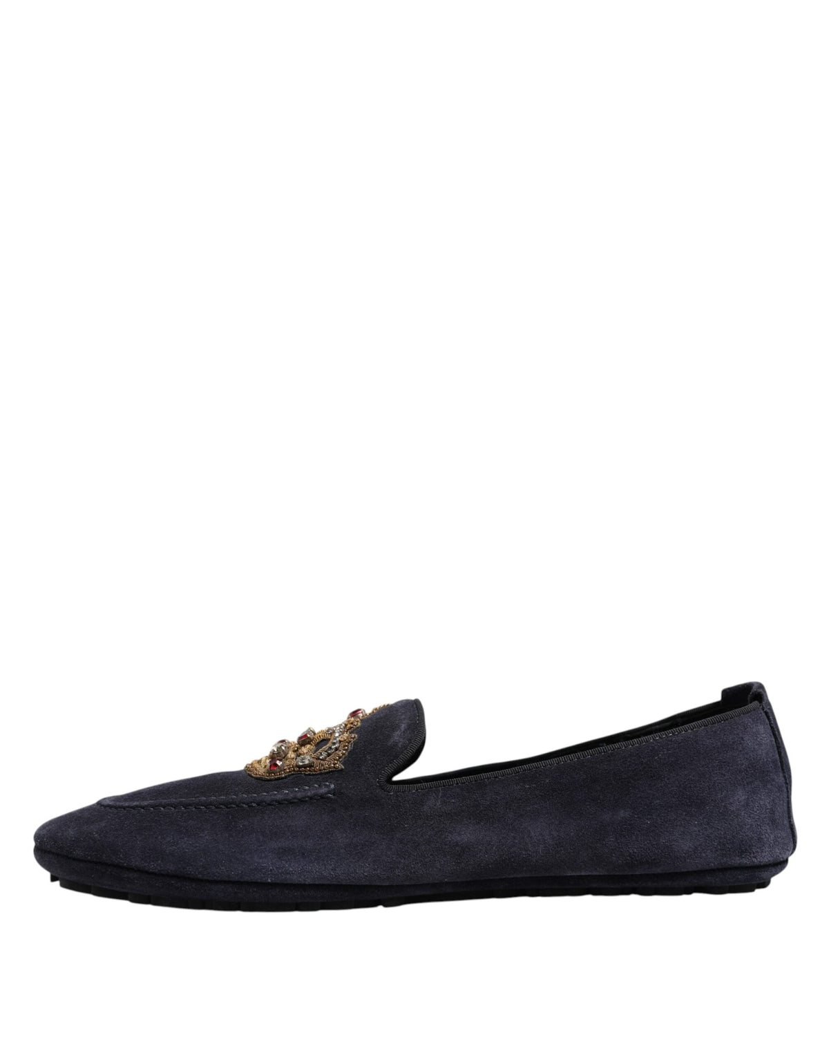 Boutures de cuir bleu daim avec cristaux, chaussures habillées.