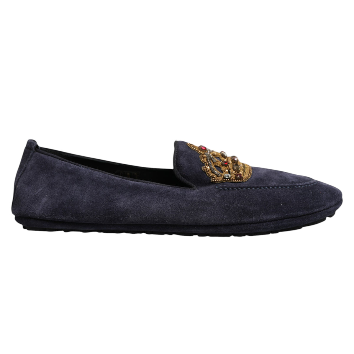 Boutures de cuir bleu daim avec cristaux, chaussures habillées.