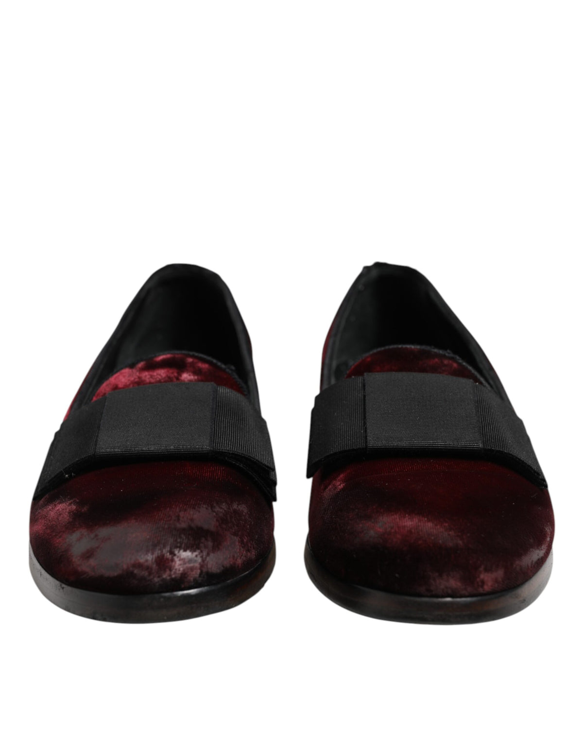 Chaussures habillées mocassins à enfiler pour homme en velours rouge