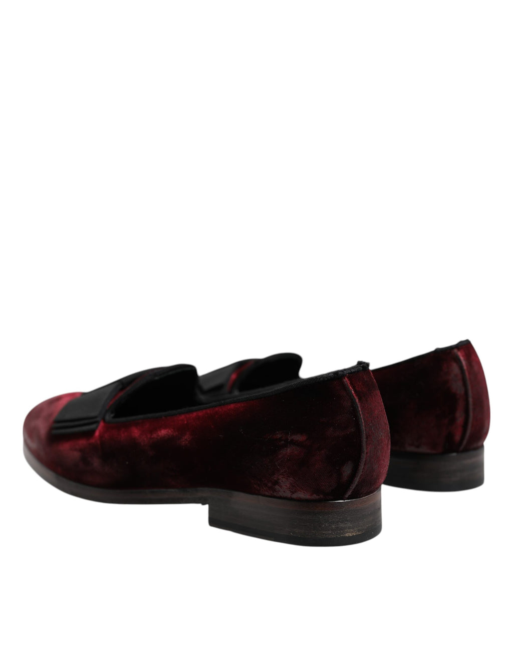 Chaussures habillées mocassins à enfiler pour homme en velours rouge
