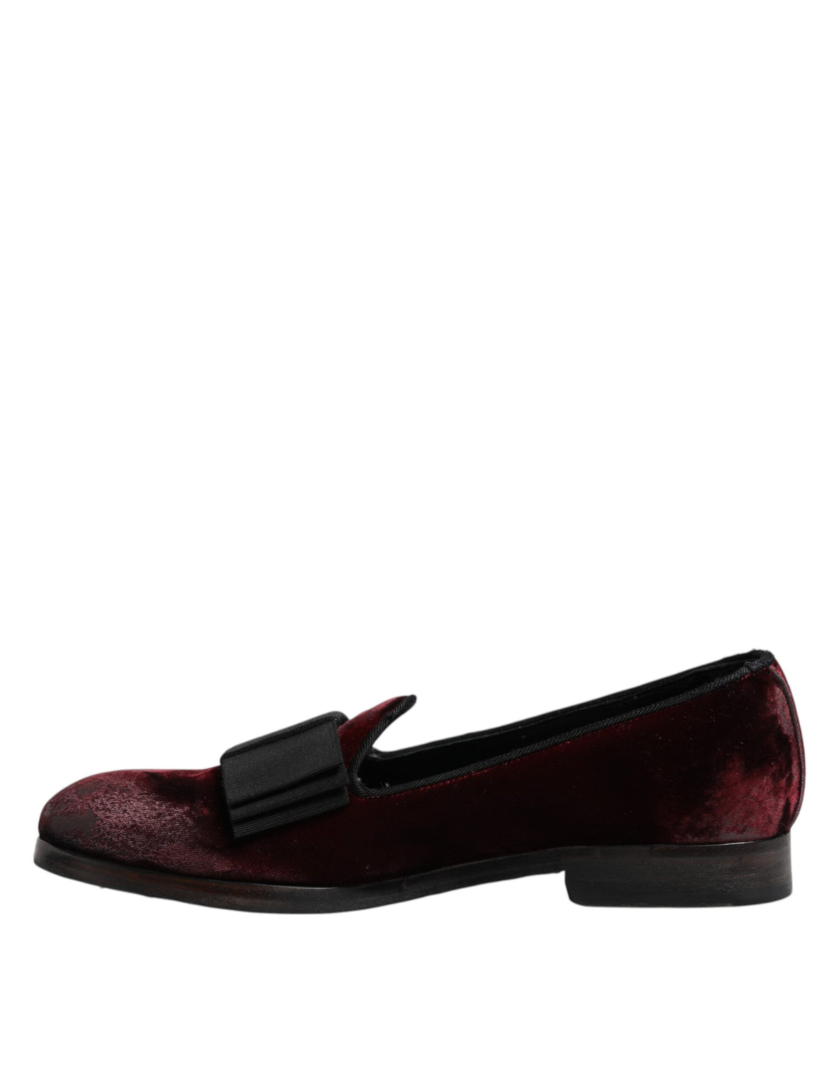 Chaussures habillées mocassins à enfiler pour homme en velours rouge