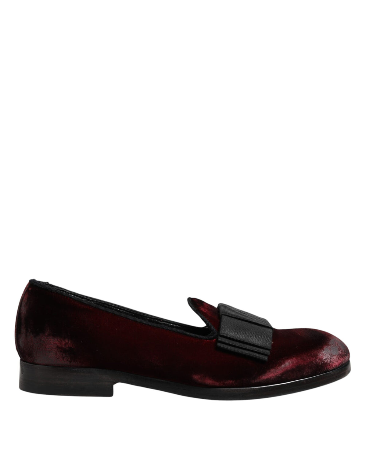 Chaussures habillées mocassins à enfiler pour homme en velours rouge
