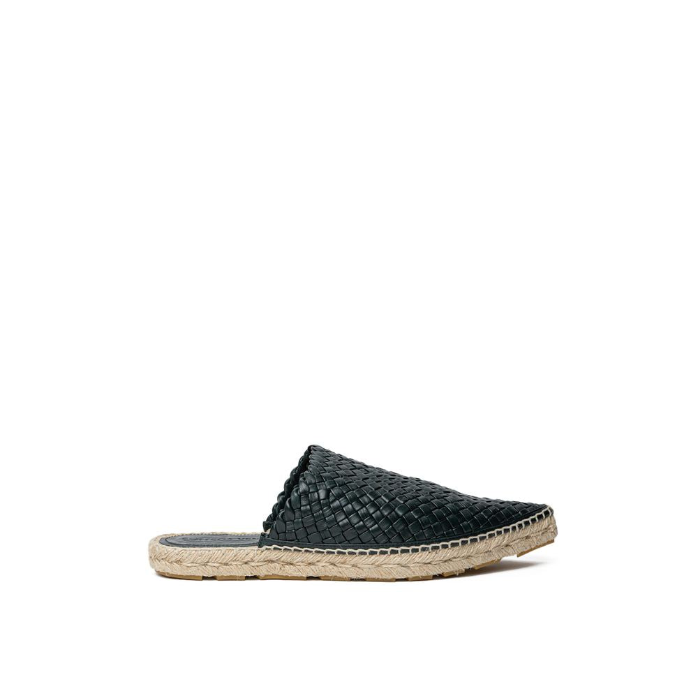 Espadrille en cuir vert