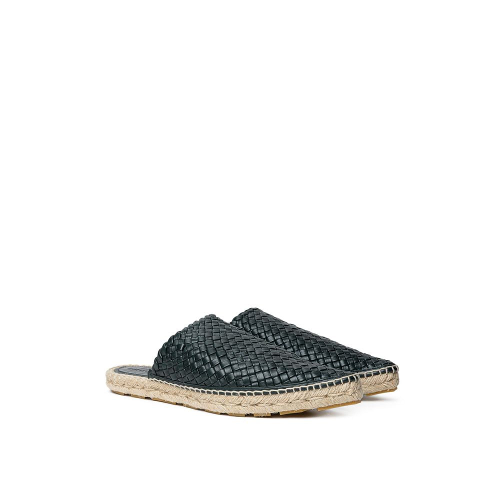 Espadrille en cuir vert