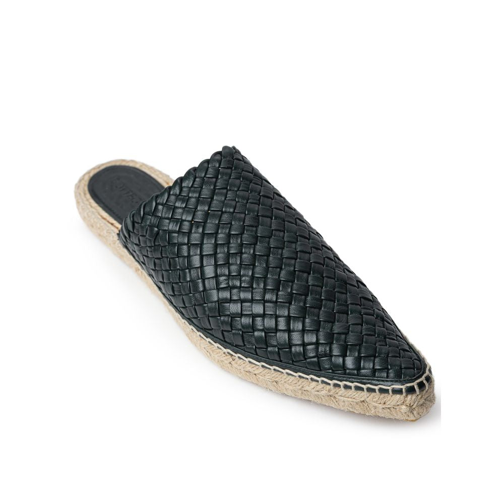 Espadrille en cuir vert
