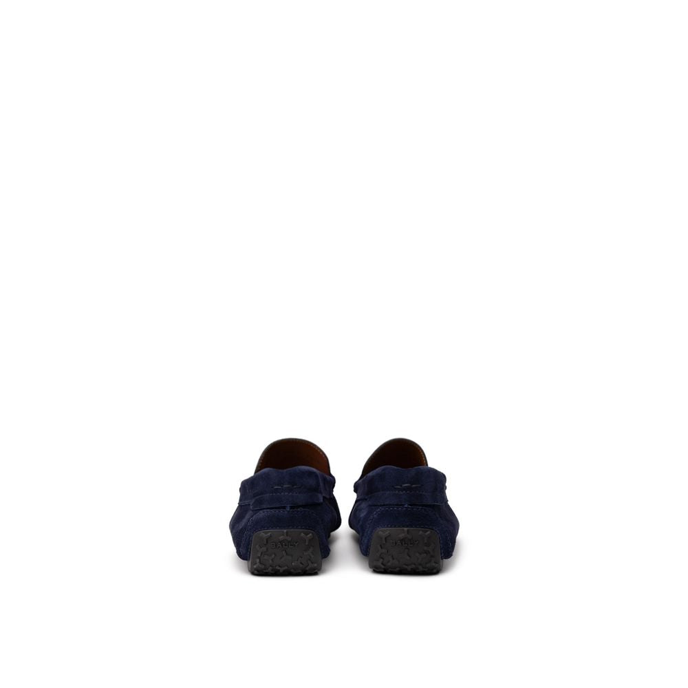 Mocassins en cuir bleu